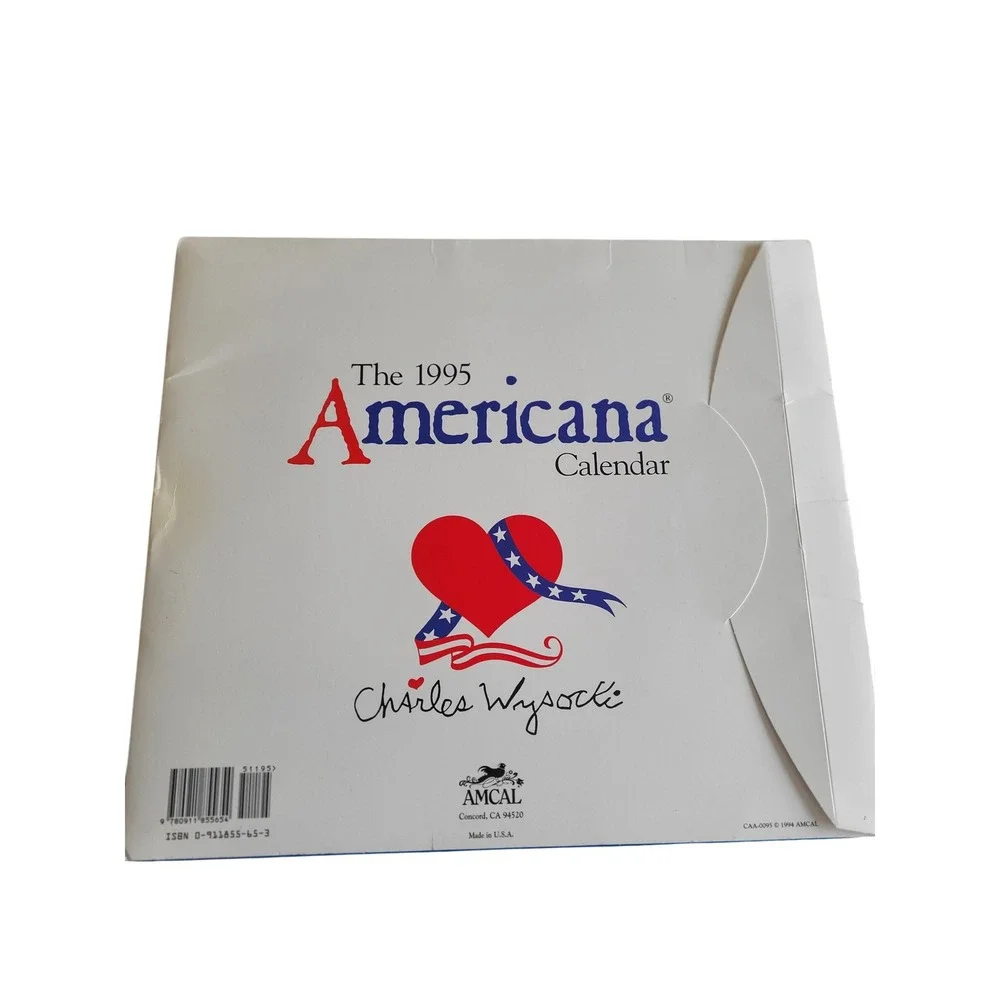 Americana‎ Calendar 1995 Charles Wysocki Vintage Patriotic Wall Decor